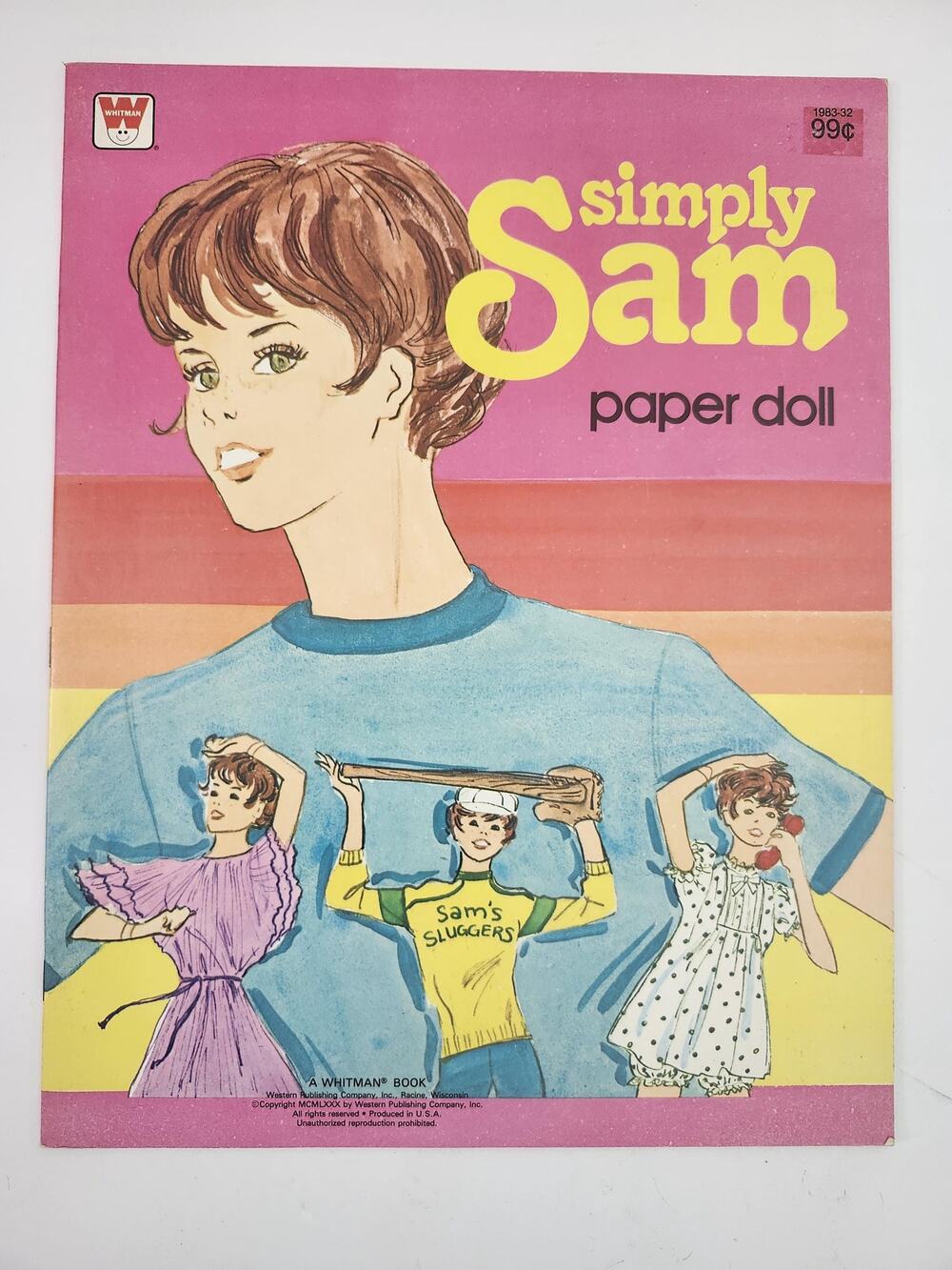 Vintage 1980 Simply Sam Paper Doll Book Whitman Uncut Retro Fashion